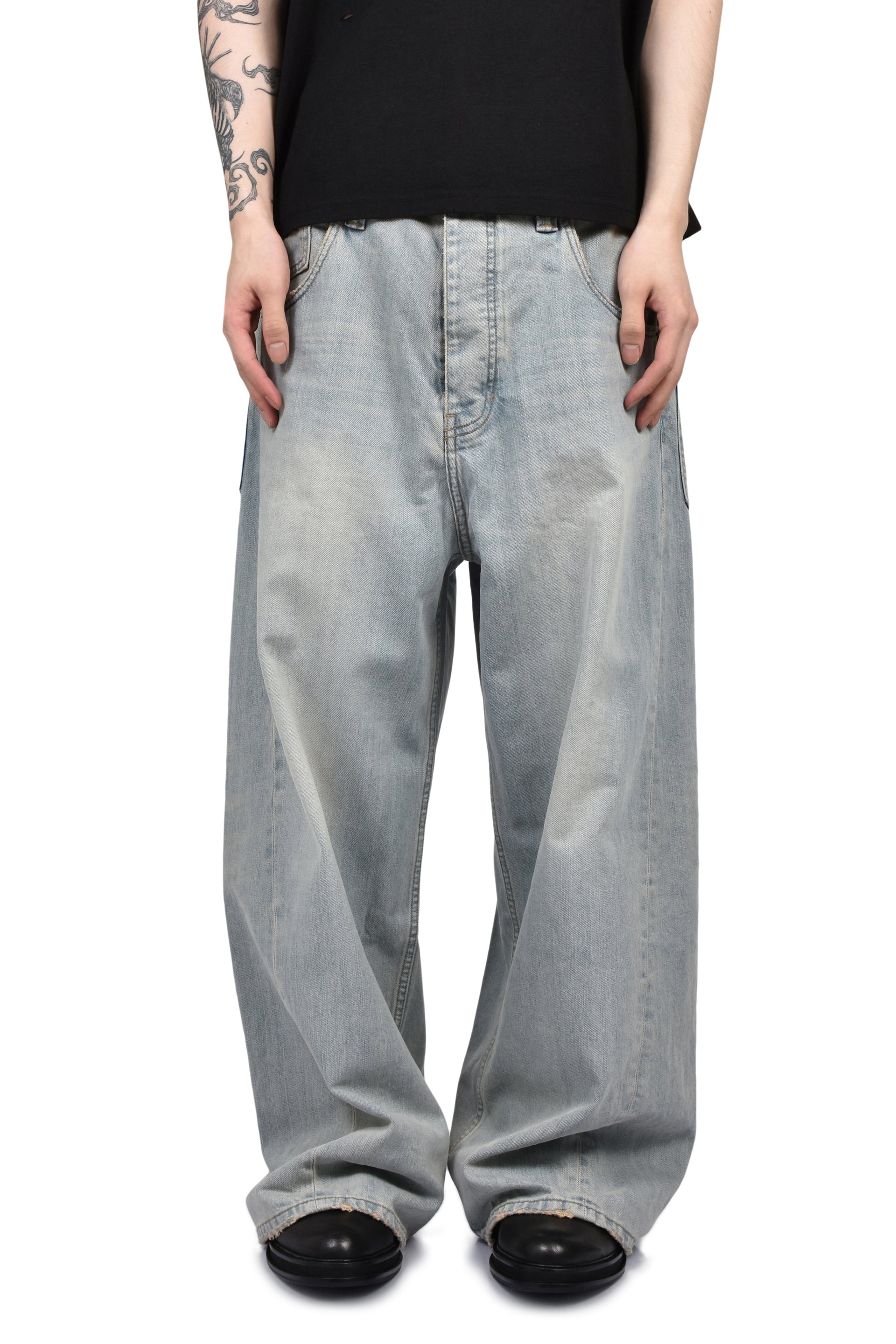 RETRO DENIM PANTS / BLU