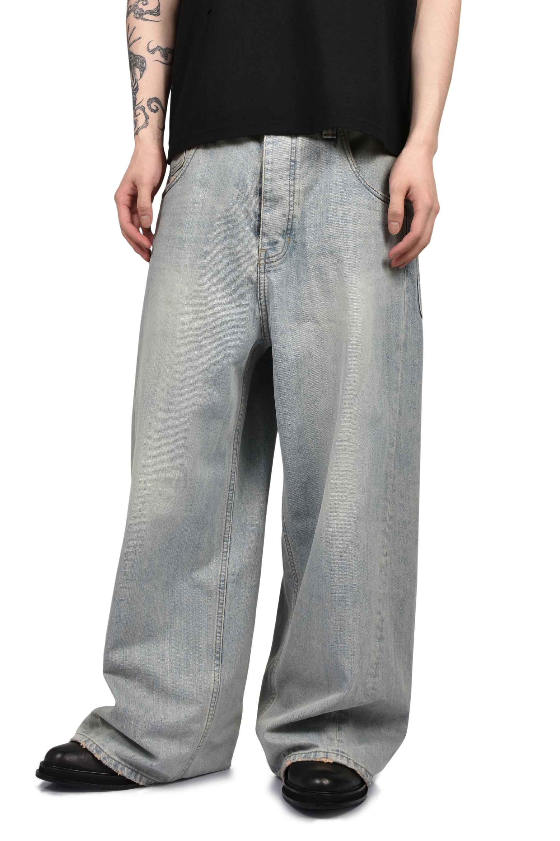 RETRO DENIM PANTS / BLU