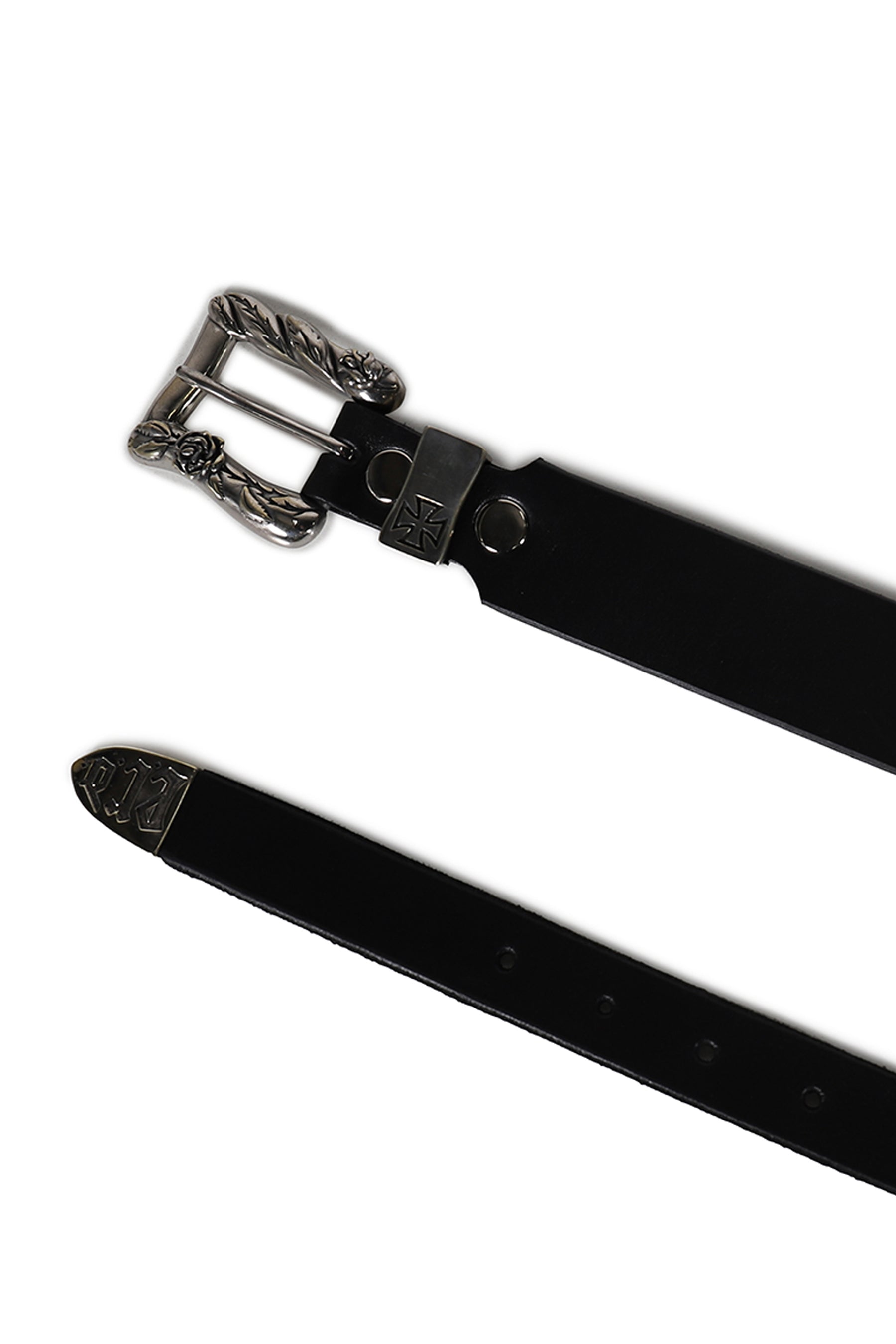 CLASSIC ROSE BUCKLE BELT / BLK
