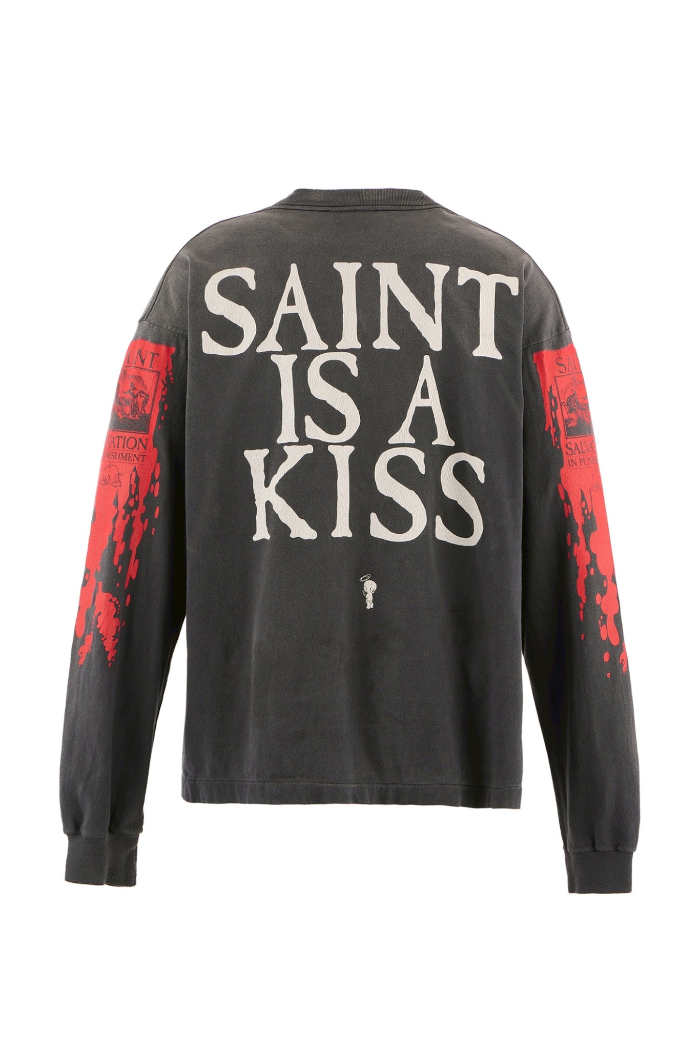 LS TEE/SAINT IS A KISS / BLK