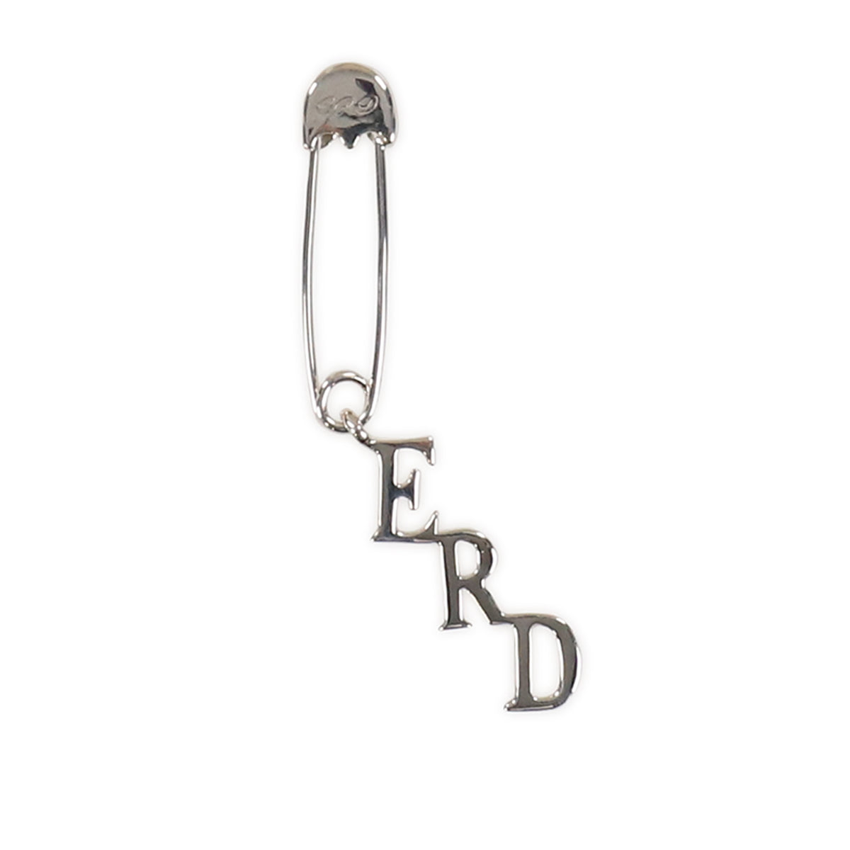 ENFANTS RICHES DEPRIMES FW25 ERD CHARM SAFETY PIN EARRING / SIL