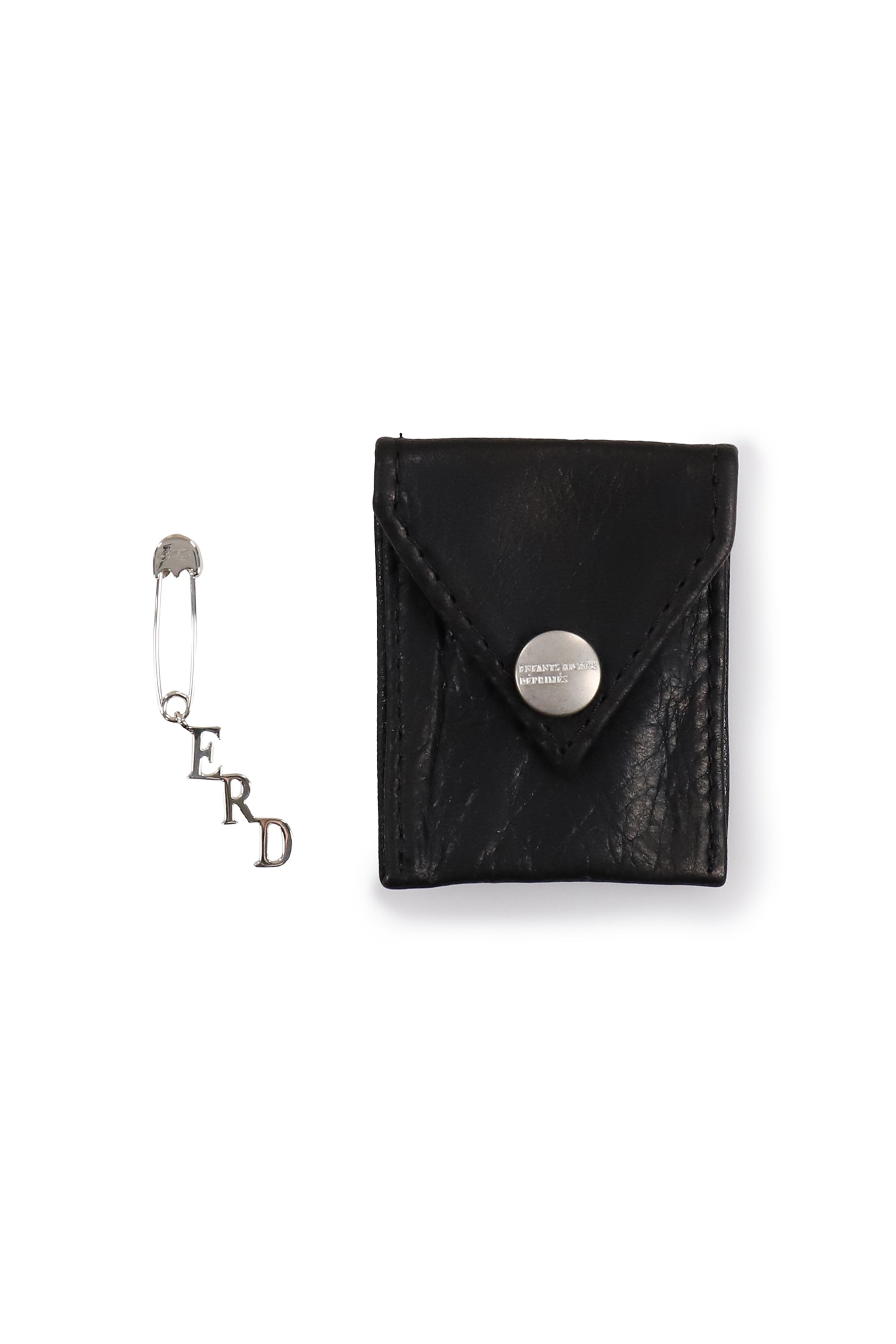ERD CHARM SAFETY PIN EARRING / SIL