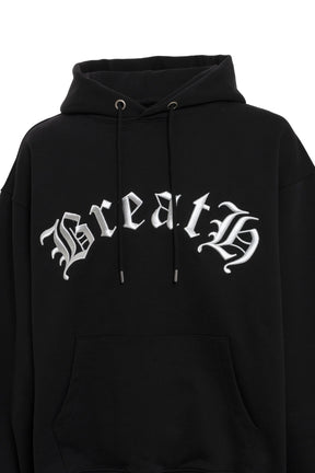 OLD ENGLISH LOGO HOODIE / BLK