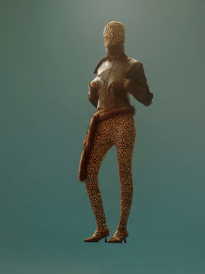 VINTAGE BIKER STYLE LEATHER JACKET / BRWN