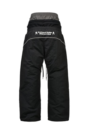 3 LAYERED TRACK PANTS / BLK