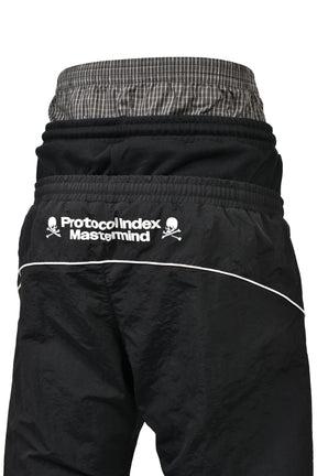 3 LAYERED TRACK PANTS / BLK
