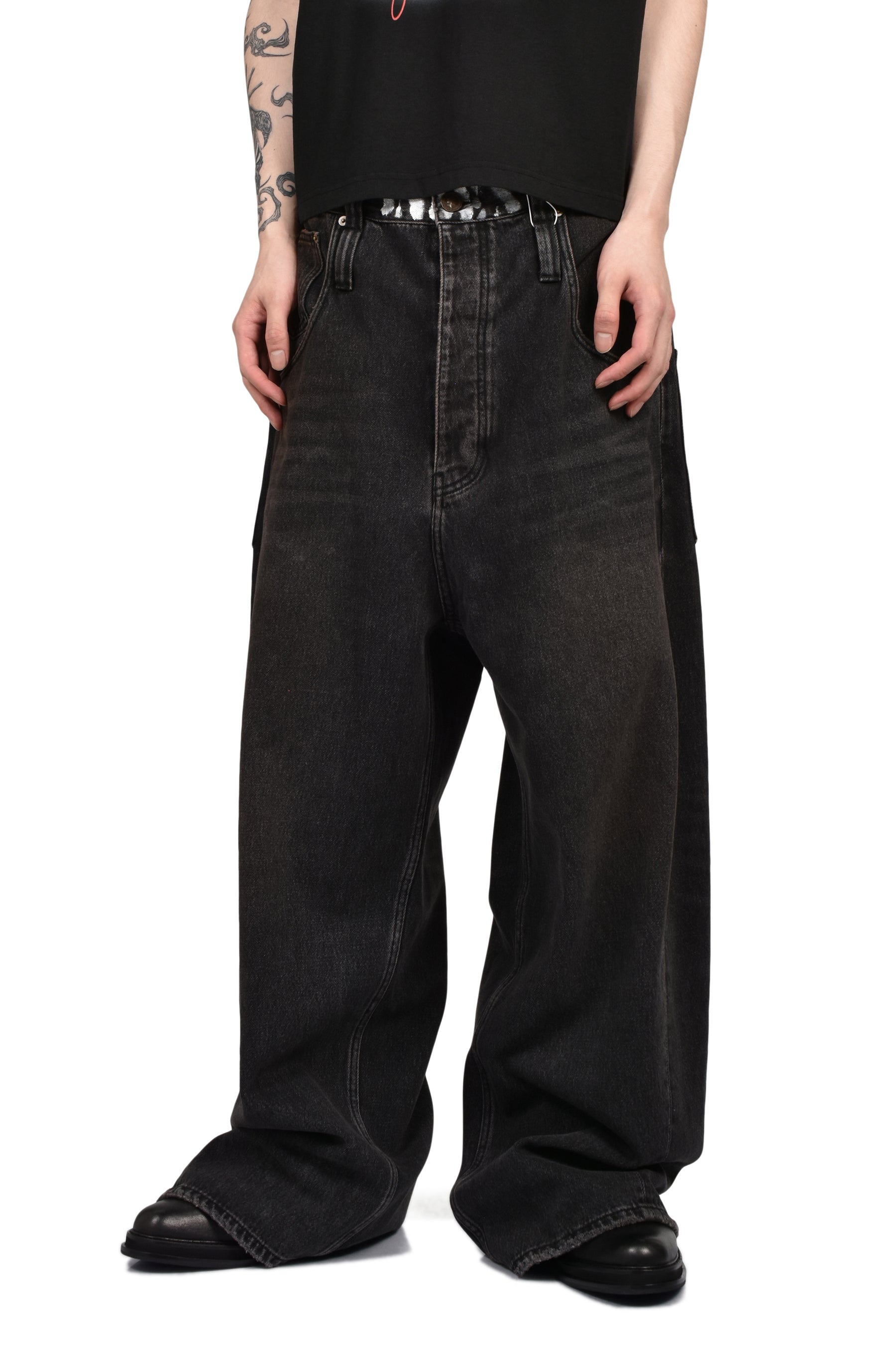 RETRO DENIM PANTS / BLK