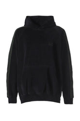 TRACK HOODY - C/PE VELOUR / BLK