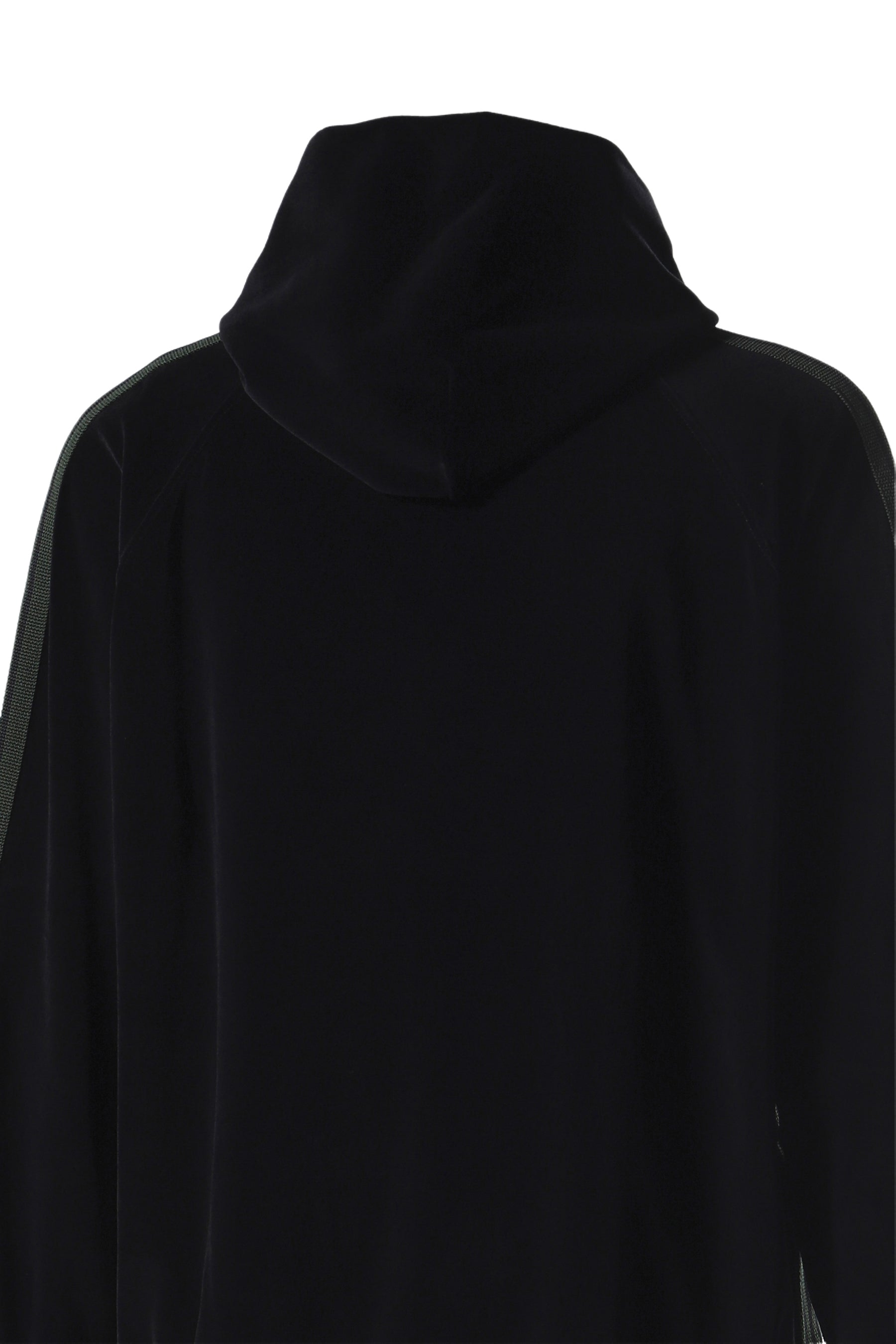 TRACK HOODY - C/PE VELOUR / BLK