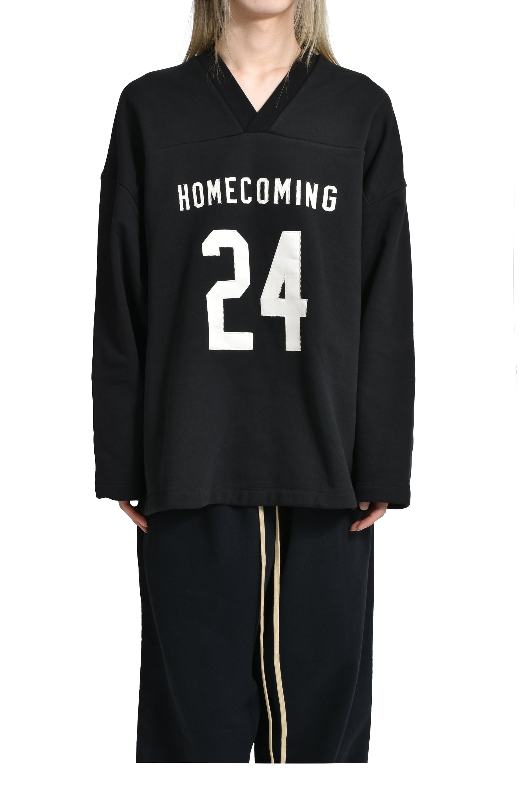 HEAVY FLEECE HOCKEY JERSEY / BLK