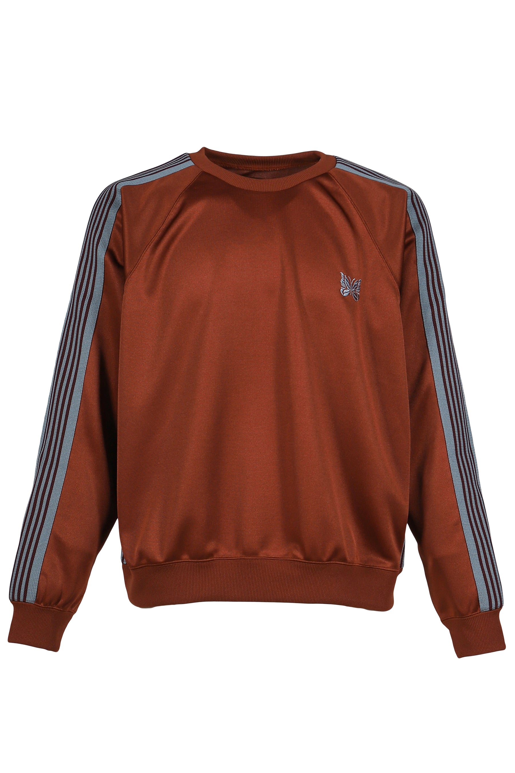 TRACK CREW NECK SHIRT - POLY SMOOTH / RUST