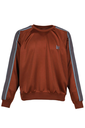 TRACK CREW NECK SHIRT - POLY SMOOTH / RUST