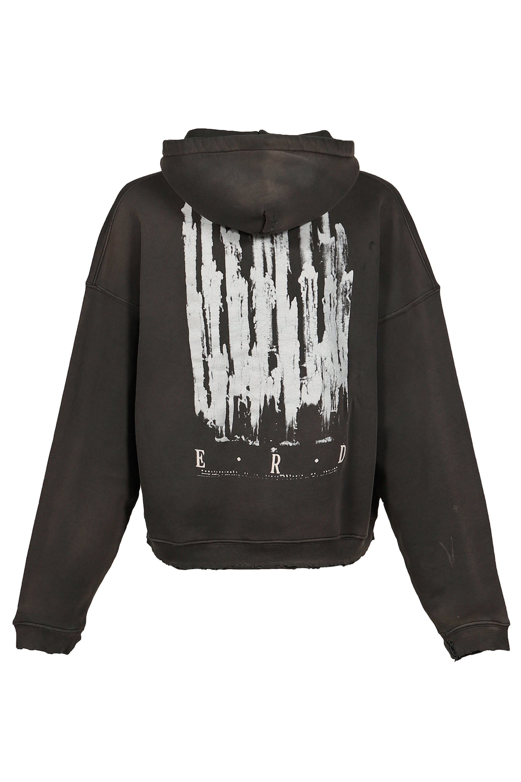 DJAGILEV’S GRAVE ZIP UP HOODIE / WASHED BLK