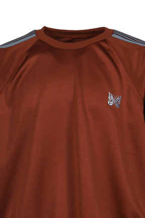 TRACK CREW NECK SHIRT - POLY SMOOTH / RUST