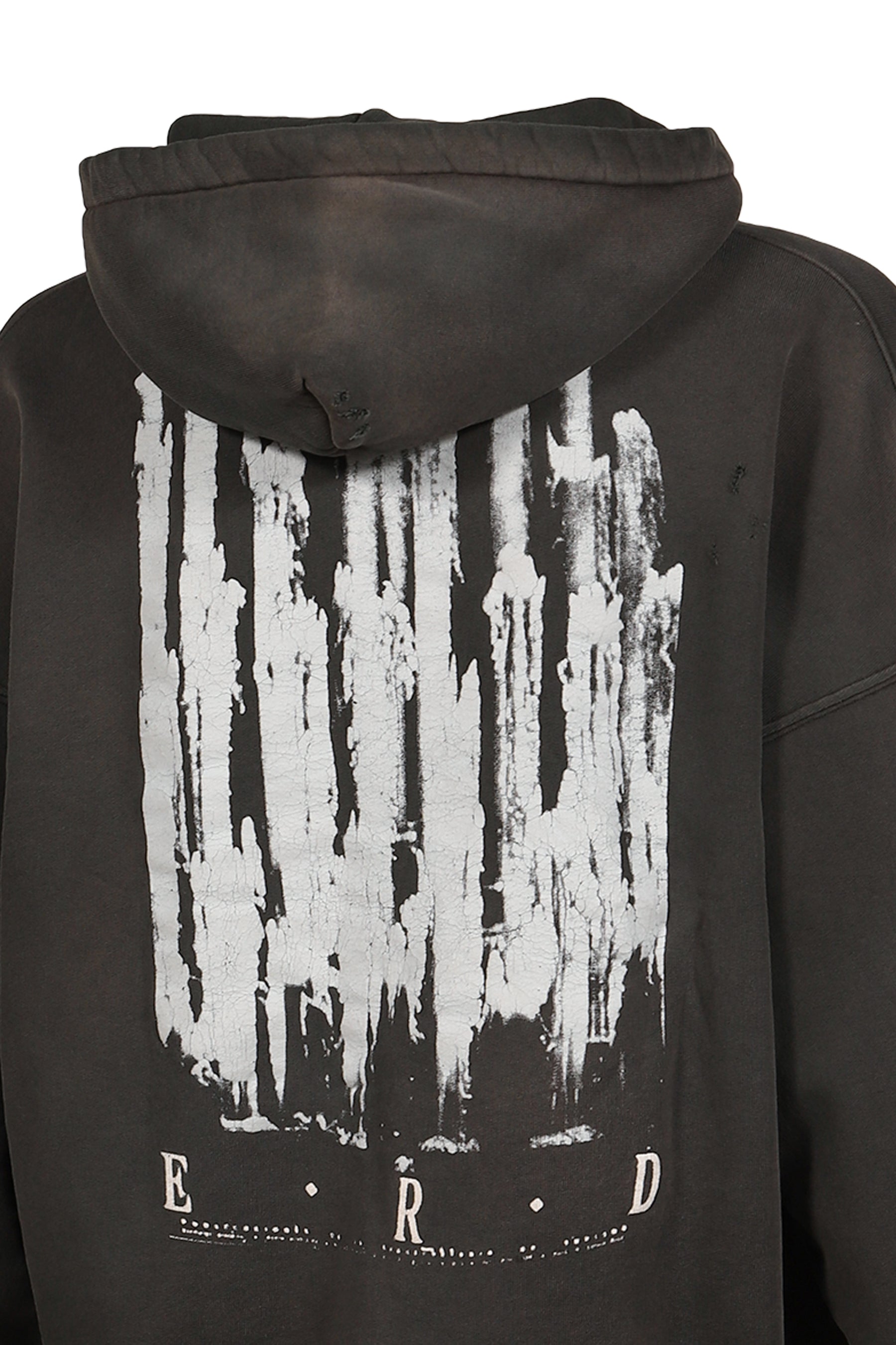DJAGILEV’S GRAVE ZIP UP HOODIE / WASHED BLK
