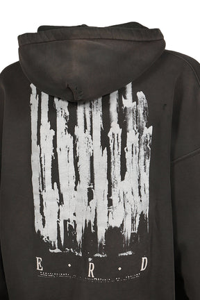 DJAGILEV’S GRAVE ZIP UP HOODIE / WASHED BLK