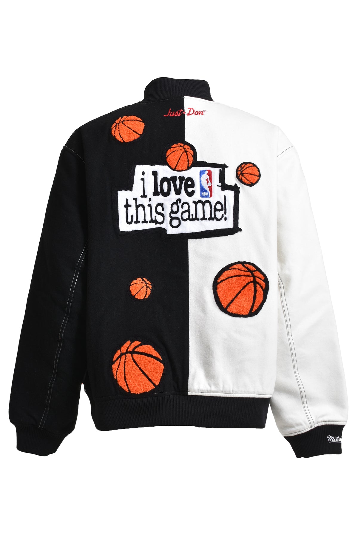 NBA JUST DON I LOVE THIS GAME WOOL JACKET / BLK WHT