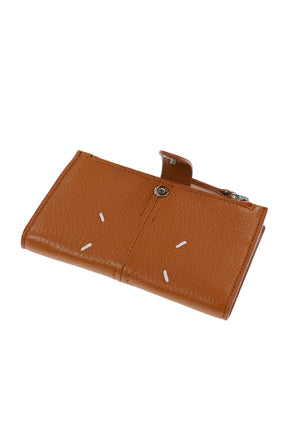 CARD HOLDER + COIN PURSE WITH ZIP / TABACCO