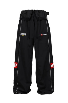 FOLDED TRACK PANTS / BLK