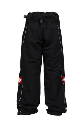 FOLDED TRACK PANTS / BLK