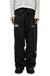 FOLDED TRACK PANTS / BLK