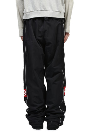 FOLDED TRACK PANTS / BLK