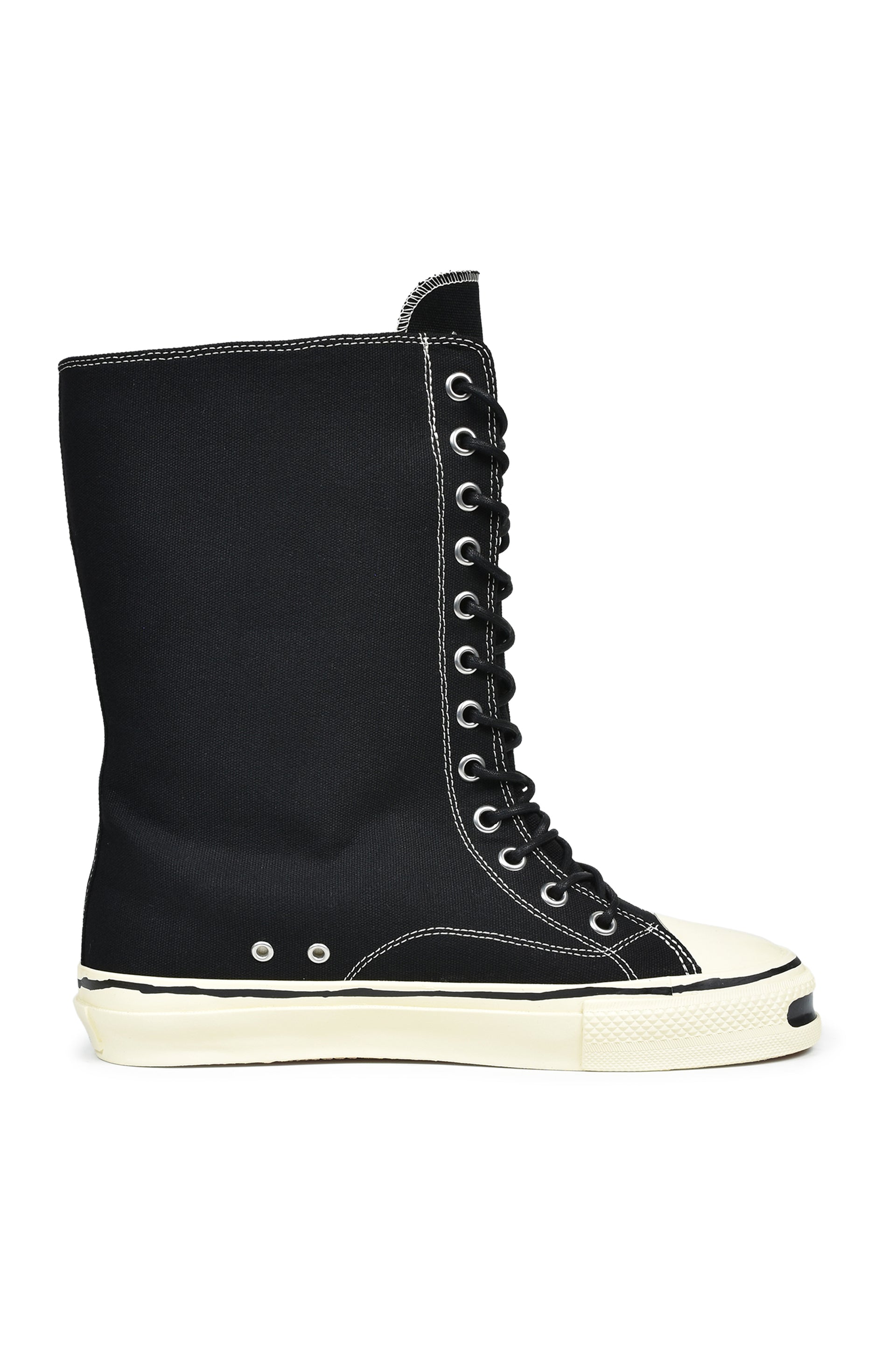 "JOEY"AGED SOLE LONG SNEAKER / BLK