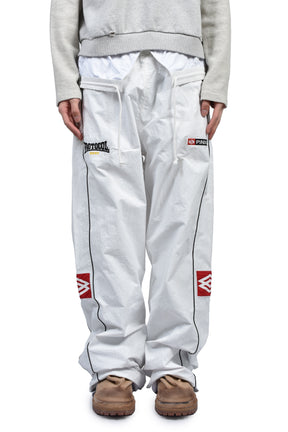 FOLDED TRACK PANTS / WHT