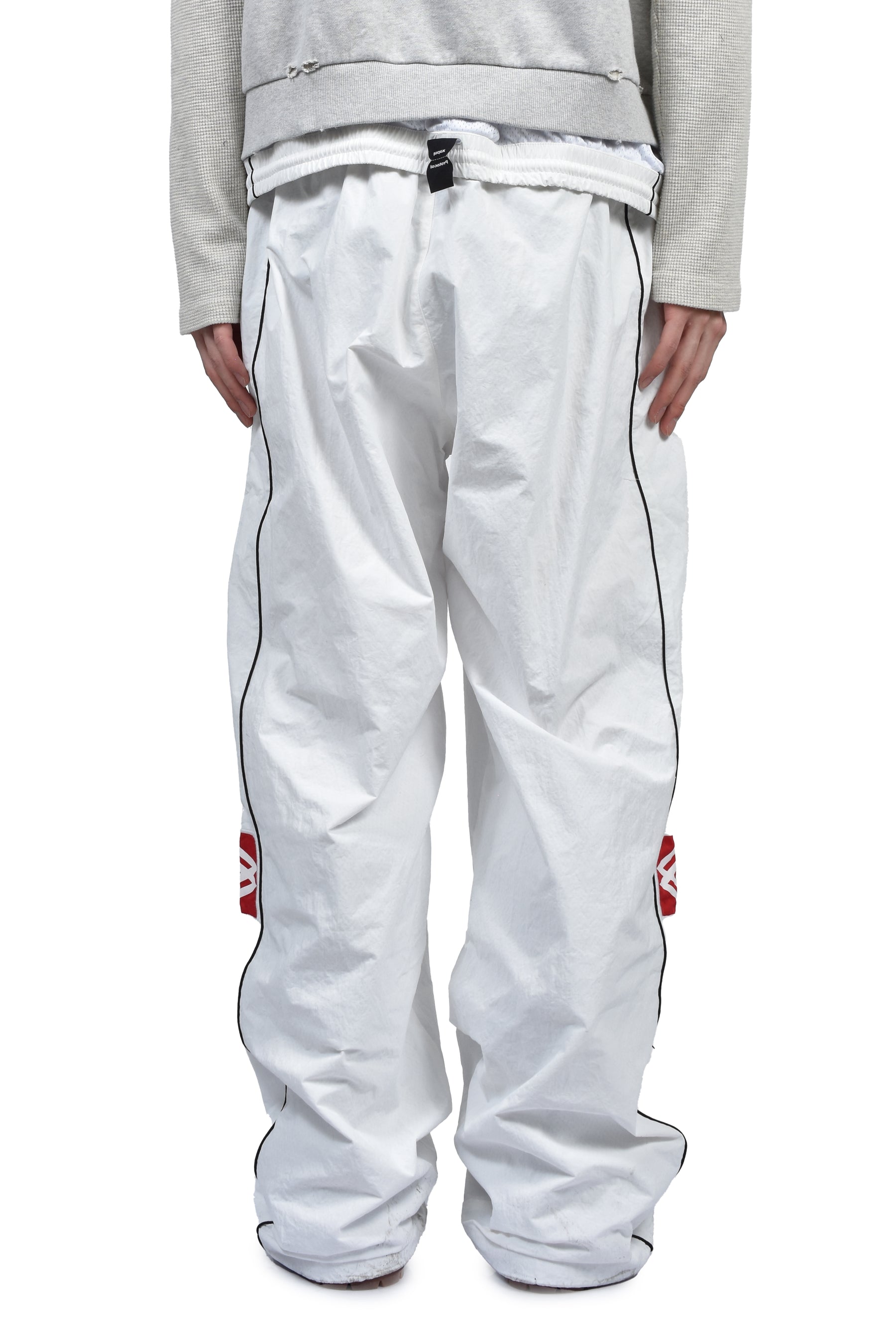 FOLDED TRACK PANTS / WHT