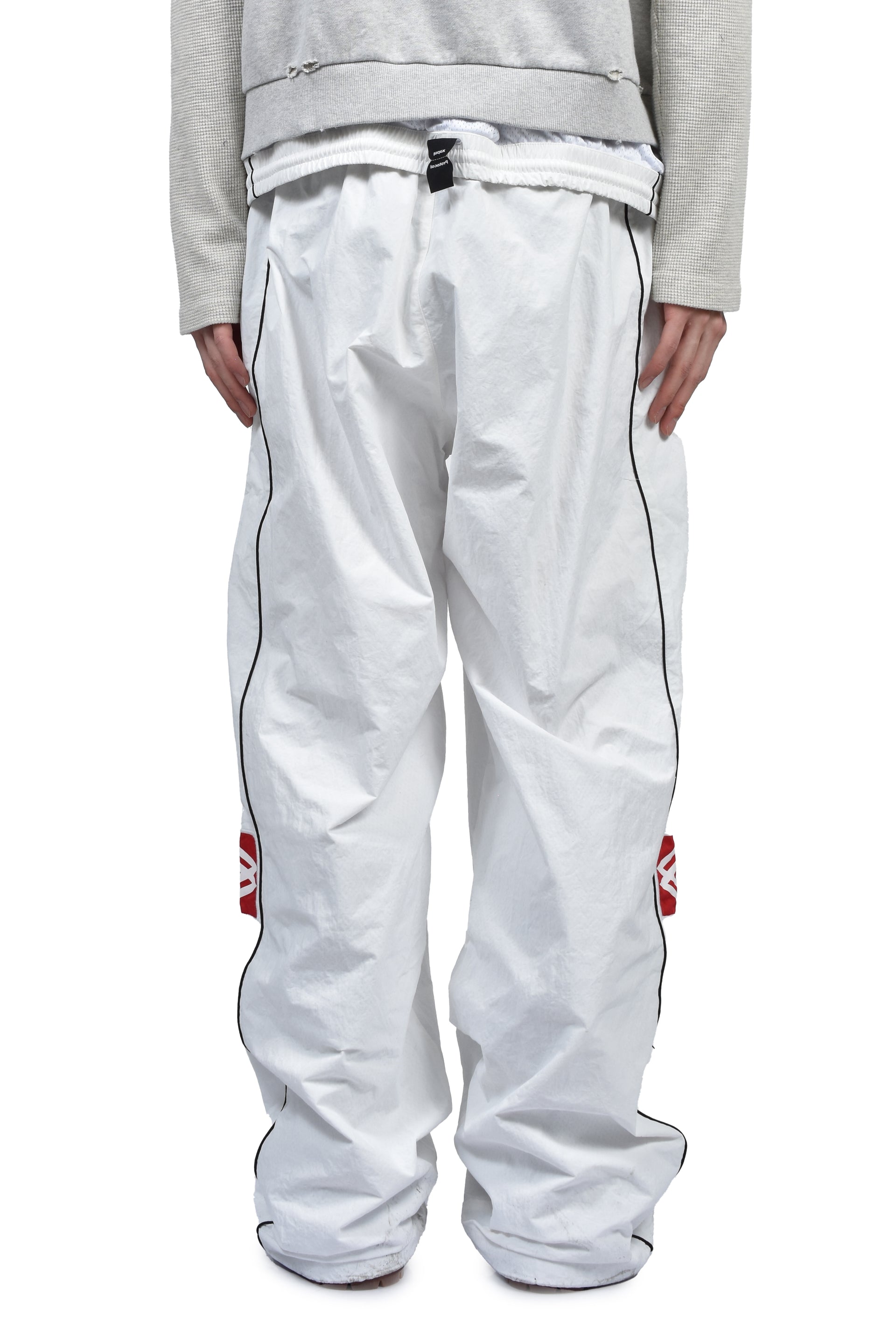 FOLDED TRACK PANTS / WHT