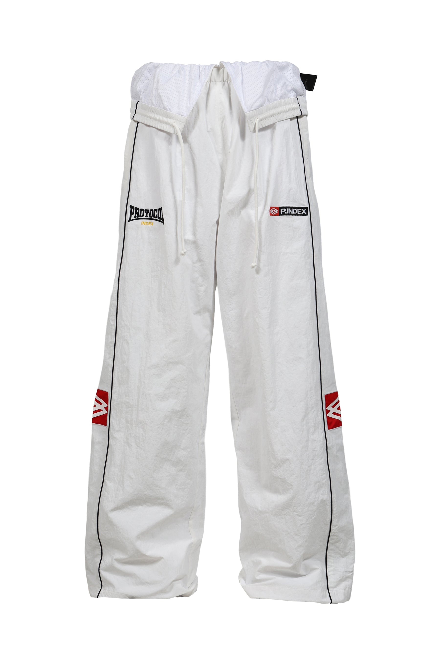 FOLDED TRACK PANTS / WHT