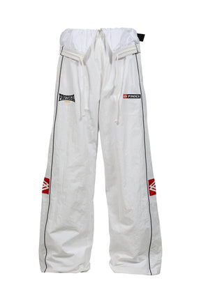 FOLDED TRACK PANTS / WHT