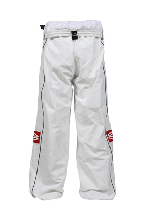 FOLDED TRACK PANTS / WHT