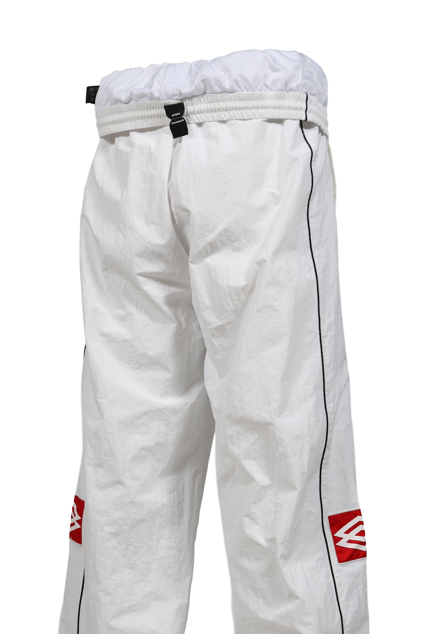 FOLDED TRACK PANTS / WHT