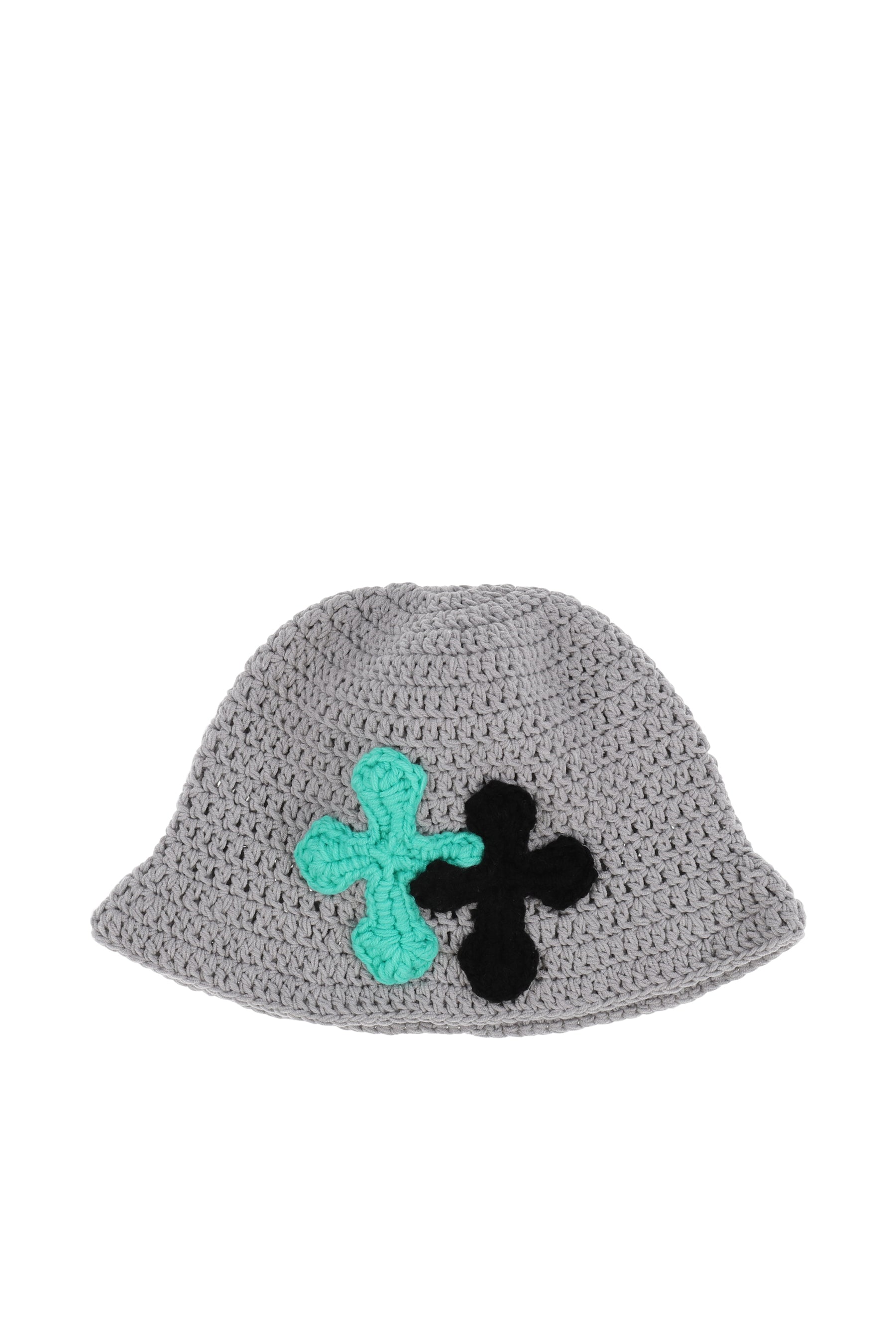 Y.A.R.N y.a.r.nニット帽 ヤーン YARN NUBIAN Y.A.R.N. ヤーン FW25 NUBIAN限定 3D CROSS KNITHAT / GRY - NUBIAN