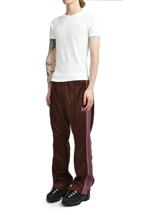 BOOT-CUT TRACK PANT - POLY SMOOTH / BRW