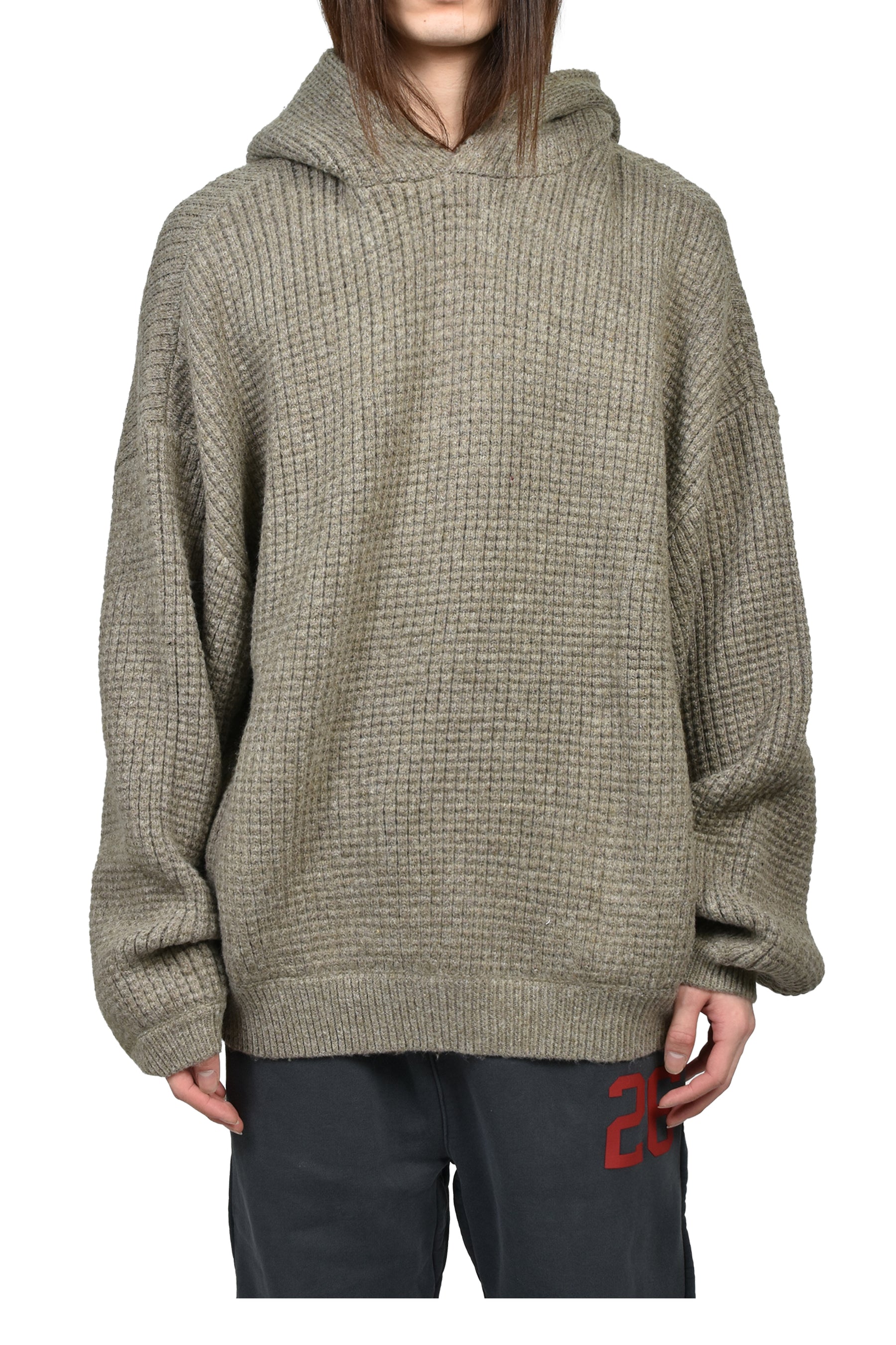 HEAVY WAFFLE 90S HOODIE / HOMESTEAD HEATHER