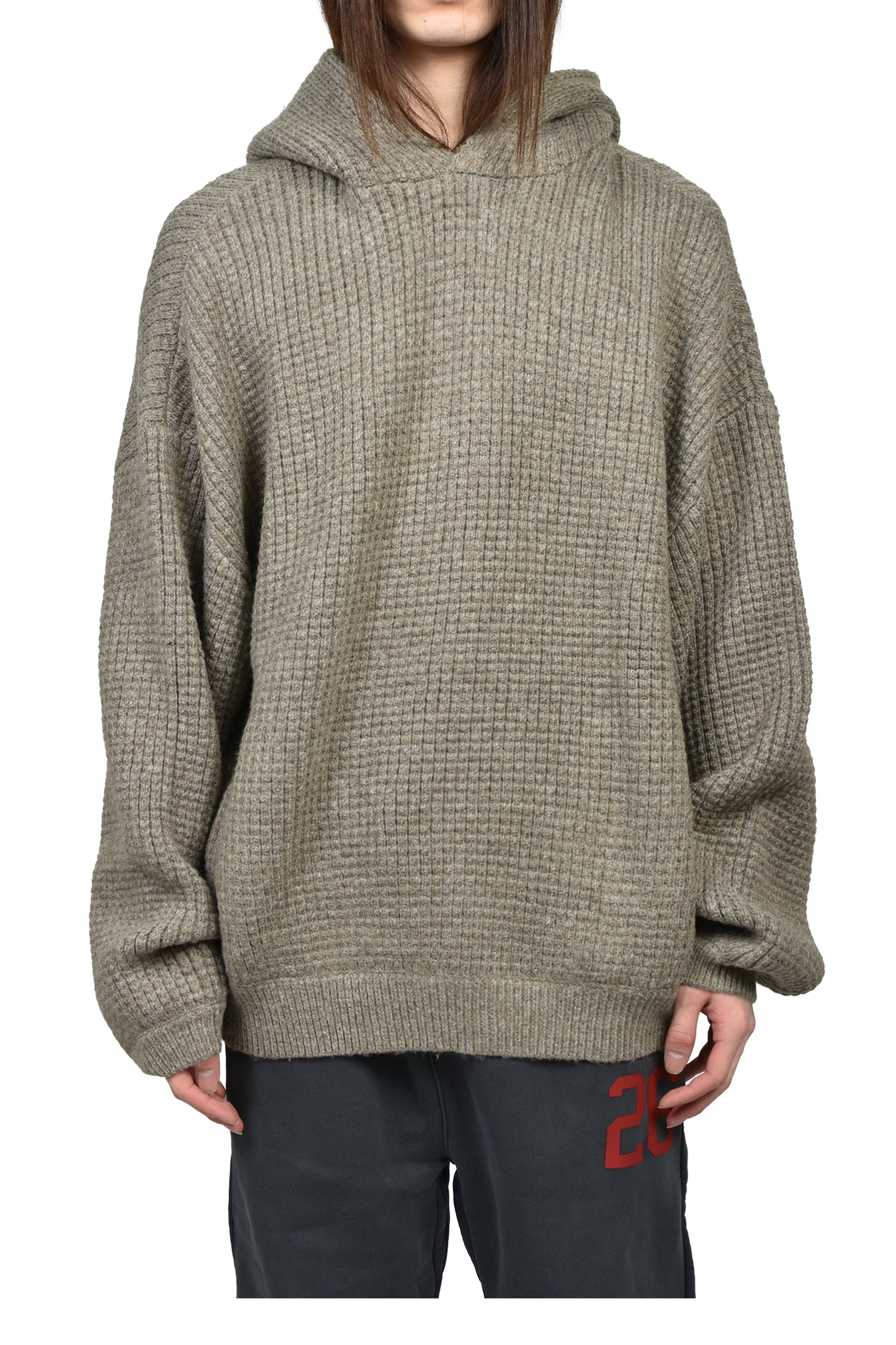 HEAVY WAFFLE 90S HOODIE / HOMESTEAD HEATHER