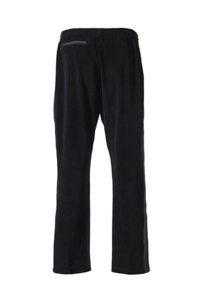 NARROW TRACK PANT - C/PE VELOUR / BLK