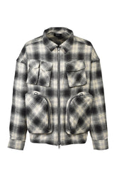 CHECK BDU JACKET / BLK