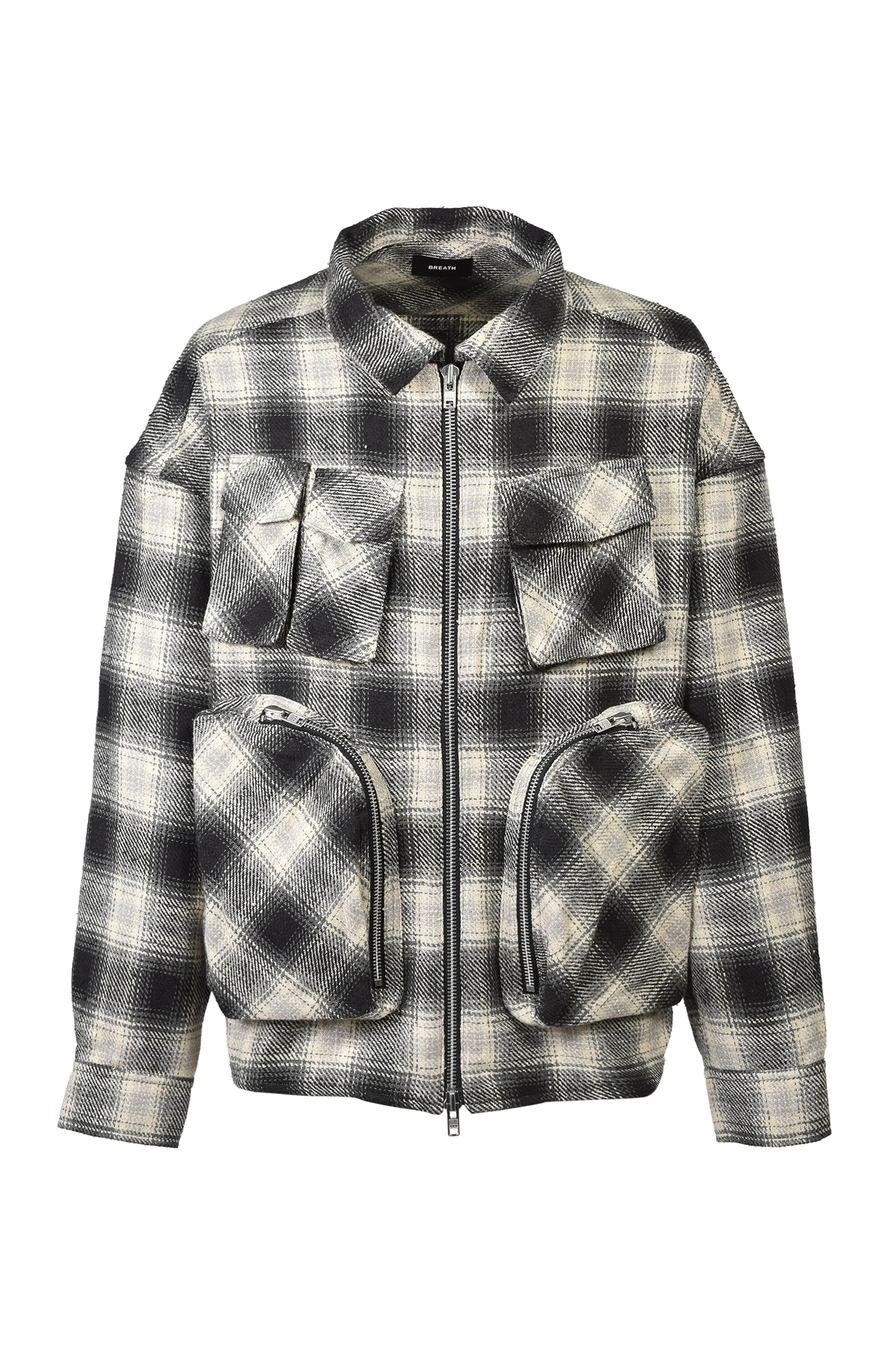 CHECK BDU JACKET / BLK