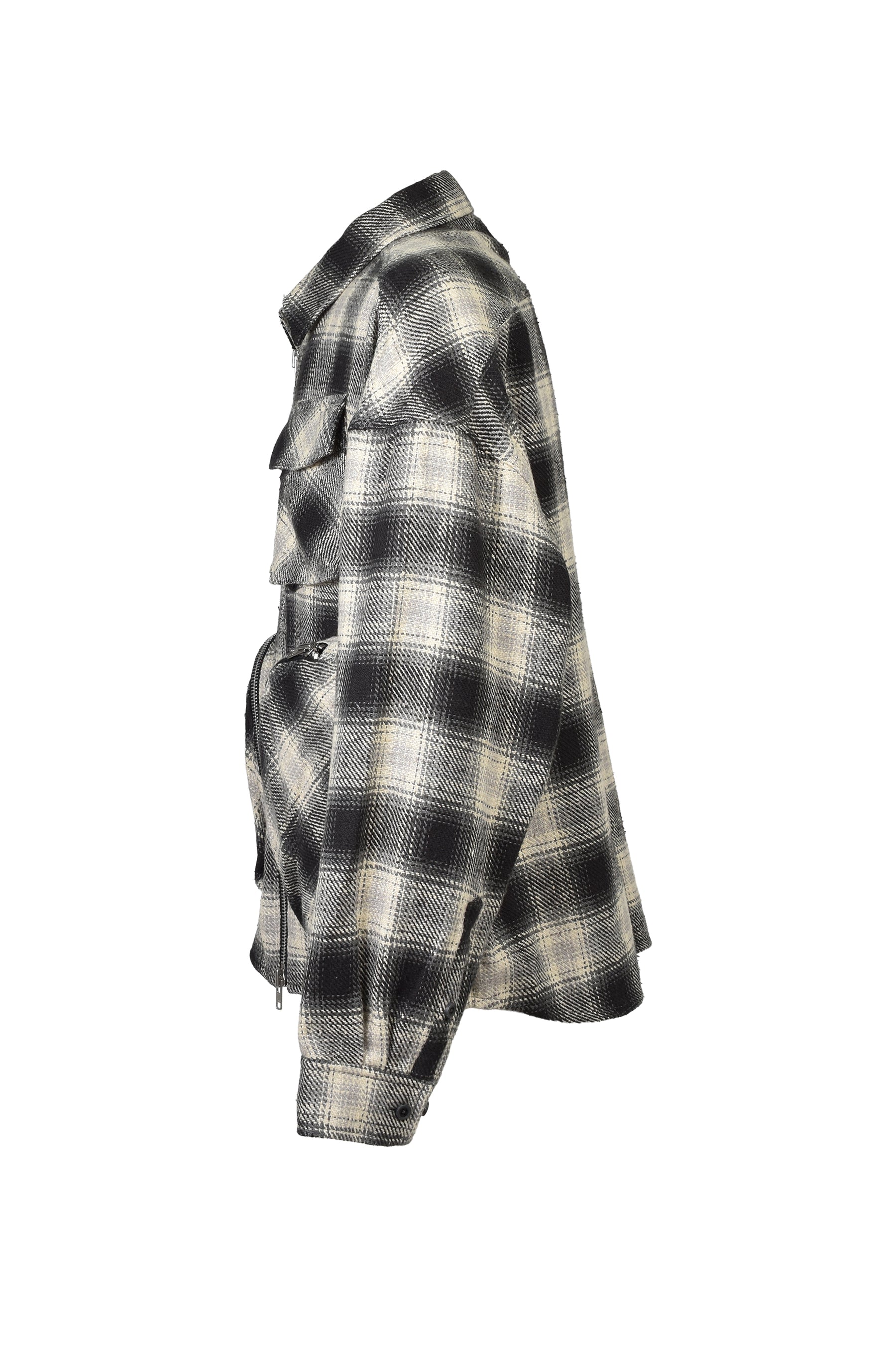 CHECK BDU JACKET / BLK