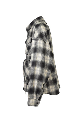 CHECK BDU JACKET / BLK