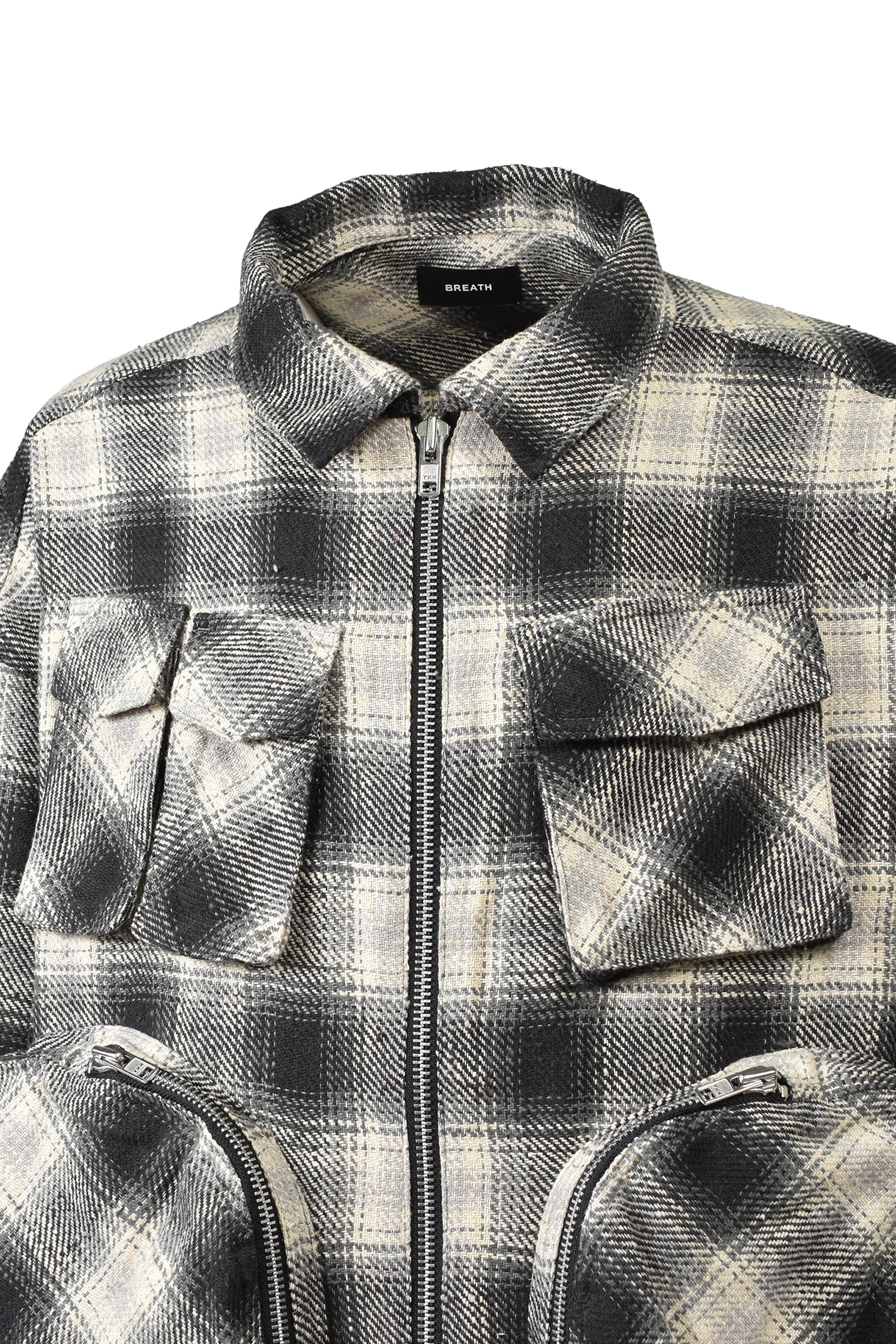 CHECK BDU JACKET / BLK