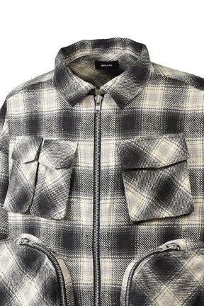 CHECK BDU JACKET / BLK