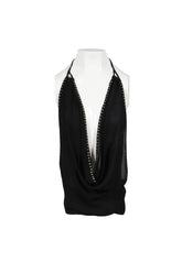 Jaded London TATIANA BACKLESS STUDDED TOP / BLK