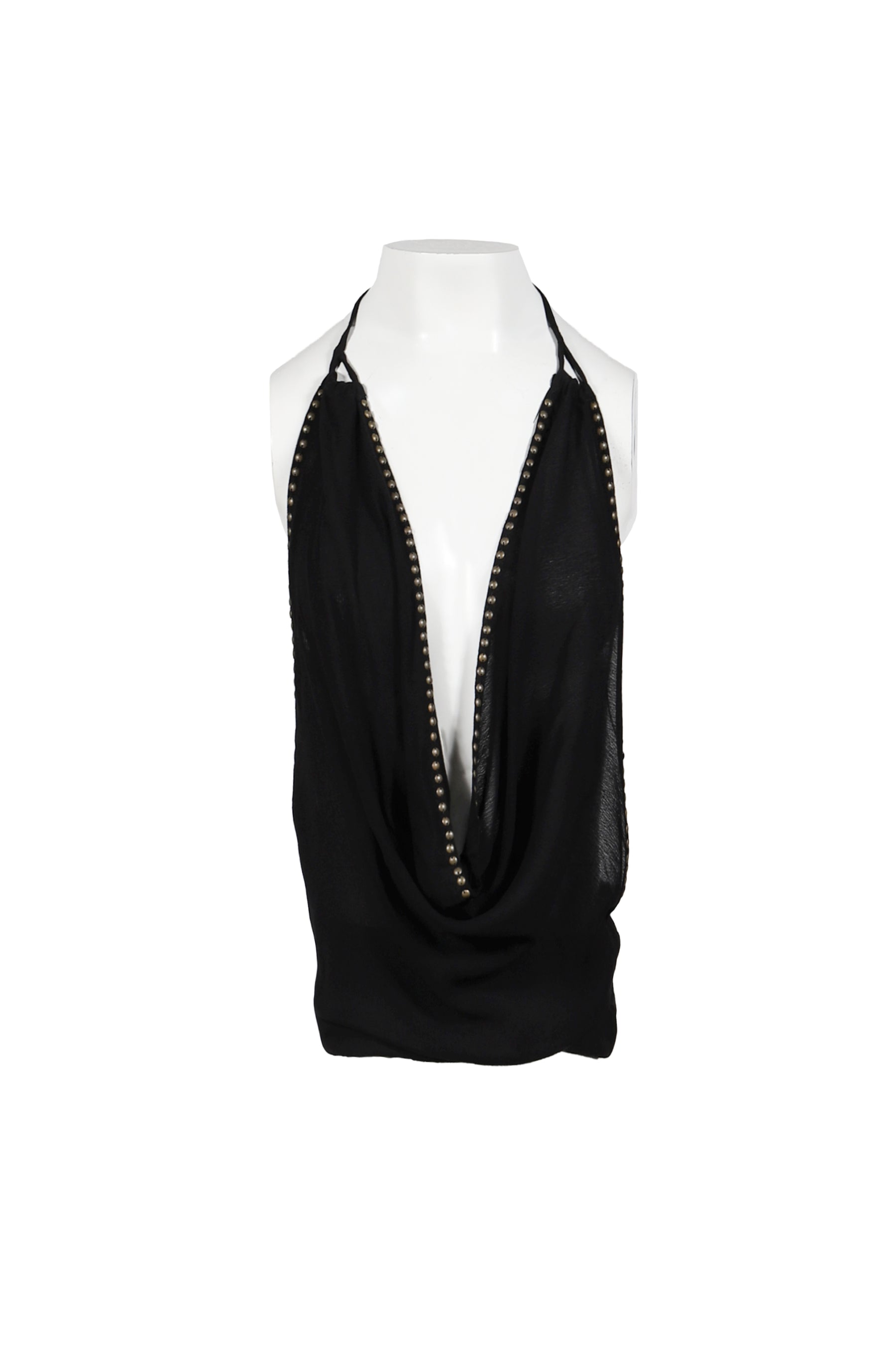 Jaded London TATIANA BACKLESS STUDDED TOP / BLK
