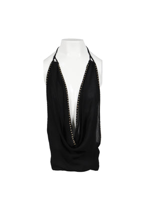 Jaded London TATIANA BACKLESS STUDDED TOP / BLK