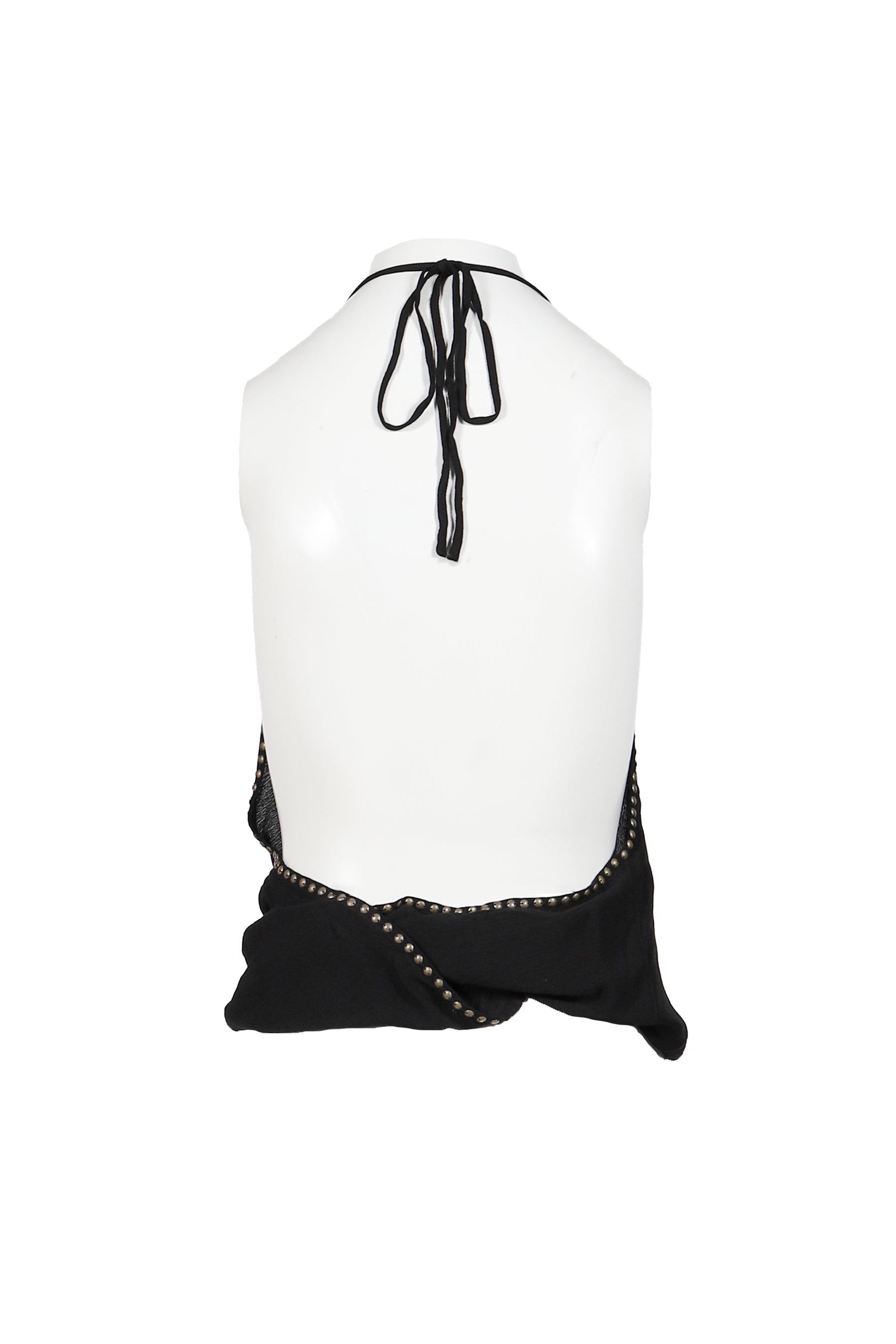 Jaded London TATIANA BACKLESS STUDDED TOP / BLK