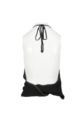 Jaded London TATIANA BACKLESS STUDDED TOP / BLK